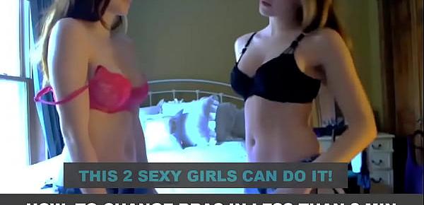  Two sexy sisters chaning bras in less then 2 minutes